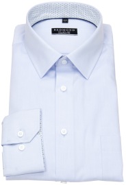 Redmond Hemd - Comfort Fit - Kentkragen - Twill - Patch - hellblau - ohne OVP