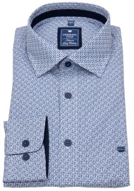 Redmond Hemd - Comfort Fit - Print - Casual - Kontrastknöpfe - hellblau / blau - ohne OVP