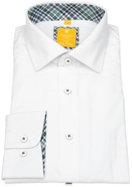Redmond Hemd - Modern Fit - Kentkragen - Twill - weiß