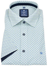 Redmond Kurzarmhemd - Comfort Fit - blau / grün - ohne OVP