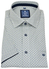 Redmond Kurzarmhemd - Comfort Fit - blau / grün - ohne OVP