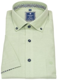 Redmond Kurzarmhemd - Comfort Fit - Button Down Kragen - Kontrastknöpfe - grün - ohne OVP