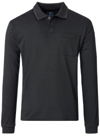 Redmond Poloshirt - Regular Fit - Langarm - Wash and Wear - anthrazit