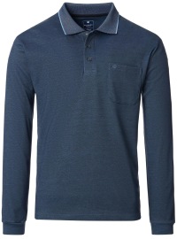 Redmond Poloshirt - Regular Fit - Langarm - Wash and Wear - blau