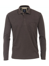 Redmond Poloshirt - Regular Fit - Langarm - Wash and Wear - grau