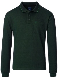 Redmond Poloshirt - Regular Fit - Langarm - Wash and Wear - grün
