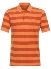 Redmond Poloshirt - Regular Fit - Piqué - Streifen - orange