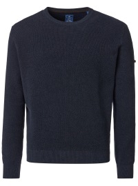 Redmond Pullover - Rundhals-Ausschnitt - Struktur - dunkelblau