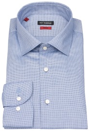 Roy Robson Hemd - Slim Fit - Kentkragen - Struktur - blau - ohne OVP
