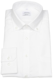 Seidensticker Hemd - Regular Fit - Button-Down Kragen - weiß
