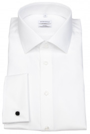 Seidensticker Hemd - Shaped Fit - Kentkragen - Umschlagmanschette - weiß