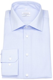 Seidensticker Hemd - Slim Fit - Kentkragen - Chambray - hellblau