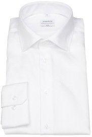 Seidensticker Hemd - Slim Fit - Kentkragen - Feintwill - weiß