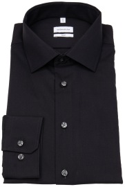 Seidensticker Hemd - Slim Fit - Kentkragen - schwarz