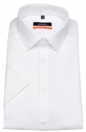 Seidensticker Kurzarmhemd - Slim Fit - Kentkragen - weiß