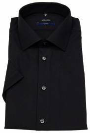 Seidensticker Kurzarmhemd - Tailored Fit - Kentkragen - schwarz