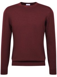 Seidensticker Pullover - Merinowolle - Rundhals-Ausschnitt - bordeauxrot