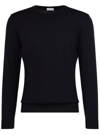 Seidensticker Pullover - Merinowolle - Rundhals-Ausschnitt - dunkelblau