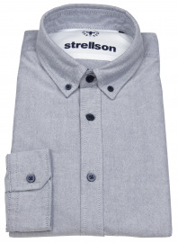 Strellson Hemd - Casual Fit - Button Down Kragen - blau