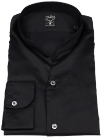 van Laack Hemd - Slim Fit - Stehkragen - Twill - schwarz
