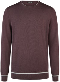 van Laack Pullover - Merinowolle - dunkelrot