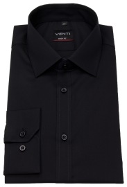 Venti Hemd - Body Fit - Kentkragen - schwarz - extra langer Arm 72cm - ohne OVP