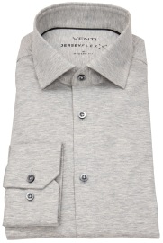 Venti Hemd - Modern Fit - Kentkragen - Jersey Flex Stretch - grau
