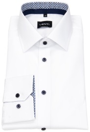 Venti Hemd - Modern Fit - Kentkragen - Kontrastknöpfe - weiß - ohne OVP