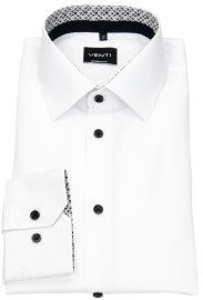 Venti Hemd - Modern Fit - Kentkragen - Kontrastknöpfe - weiß - ohne OVP