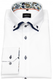 Venti Hemd - Modern Fit - unterlegter Button Down - weiß