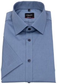Venti Kurzarmhemd - Body Fit - Kentkragen - blau - ohne OVP