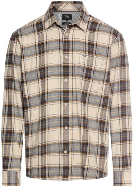 Camel Active Karohemd - Regular Fit - leichter flanell - hellbraun - ohne OVP
