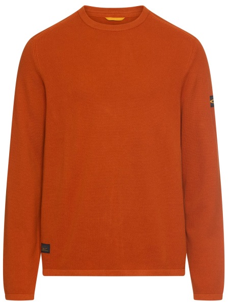 Camel Active Pullover - Regular Fit - Rundhals-Ausschnitt - Struktur - orange - 409500 6K00 55 