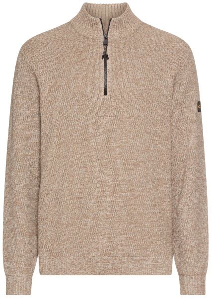 Camel Active Pullover - Regular Fit - Troyerkragen - Struktur - hellbraun - 409530 6K06 11 