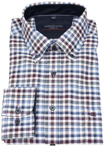 Casa Moda Hemd - Casual Fit - Button Down - kariert - mehrfarbig - 454485300 100 