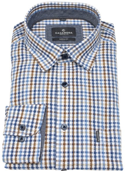 Casa Moda Hemd - Casual Fit - Kentkragen - kariert - extra langer 72cm Arm