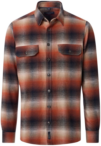 Casa Moda Hemdjacke - Casual Fit - Flanell - mehrfarbig - 454483700 450 