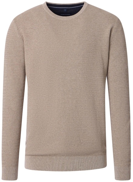 Casa Moda Pullover - Rundhals Ausschnitt - Struktur - beige - 454478900 663 
