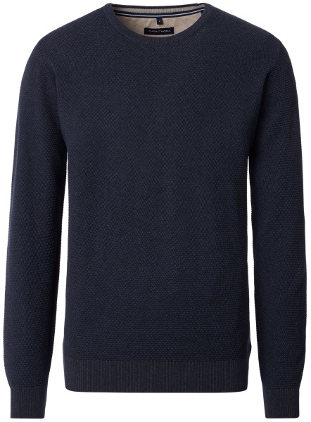 Casa Moda Pullover - Rundhals Ausschnitt - Struktur - blau - 454478900 198 