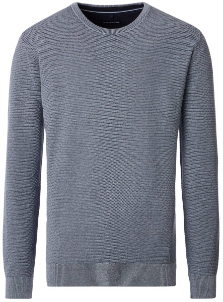 Casa Moda Pullover - Rundhals Ausschnitt - Struktur - blau - 454478900 117 