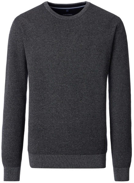 Casa Moda Pullover - Rundhals Ausschnitt - Struktur - dunkelgrau - 454478900 783 