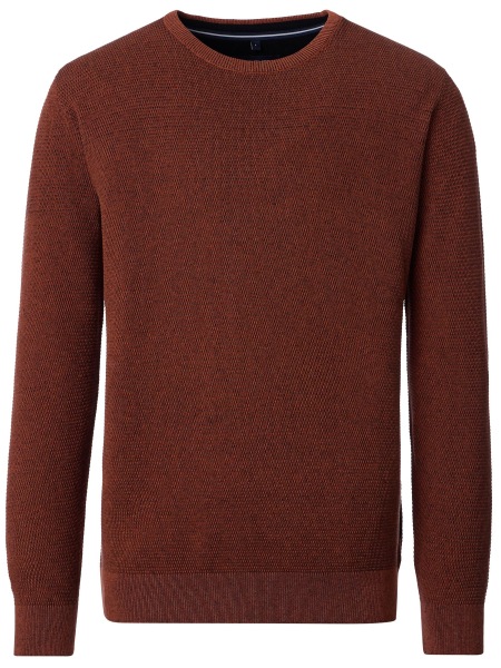 Casa Moda Pullover - Rundhals Ausschnitt - Struktur - orange-rot - 454478900 489 
