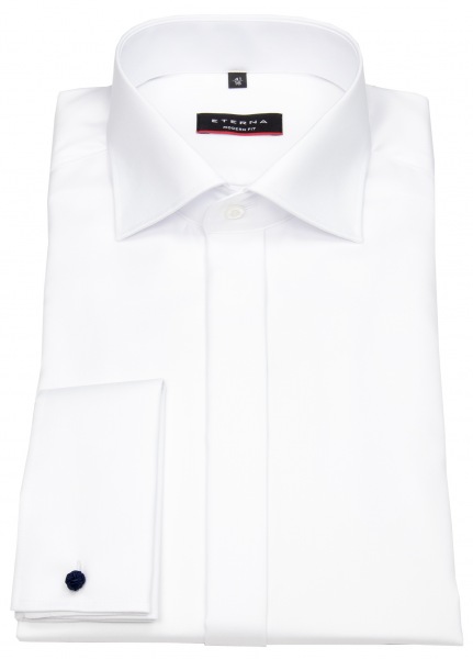 Eterna Galahemd - Modern Fit - Cover Shirt blickdicht - Umschlagmanschette - weiß - 8817 X367 00 