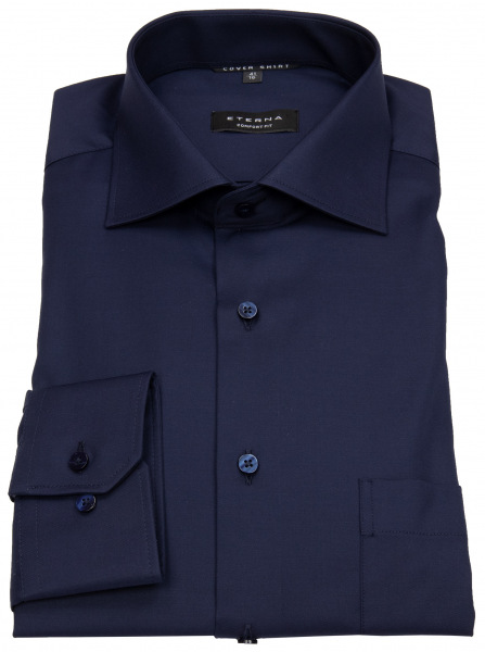 Eterna Hemd - Comfort Fit - Cover Shirt - extra blickdicht - dunkelblau - 8817 E19K 19 