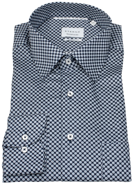 Eterna Hemd - Comfort Fit - Kentkragen - Muster - dunkelblau / hellblau - 1216 E181 19 