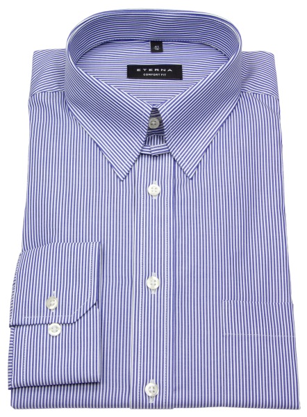 Eterna Hemd - Comfort Fit - Tabkragen - blau / weiß - ohne OVP - 8992 E186 16 