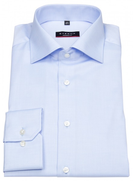 Eterna Hemd - Modern Fit - Cover Shirt blickdicht - hellblau - extra langer Arm 68cm - 8817 X18K 10 Al=68cm 