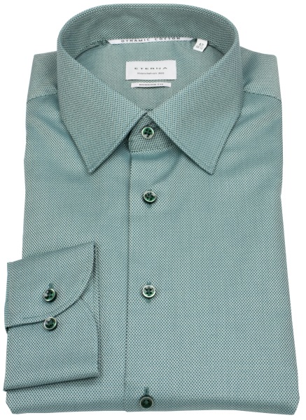 Eterna Hemd - Modern Fit - Dynamic Cotton - Struktur - grün