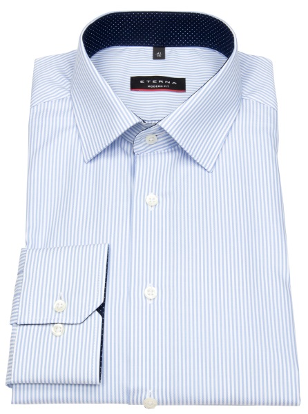 Eterna Hemd - Modern Fit - Streifen - hellblau / weiß - ohne OVP