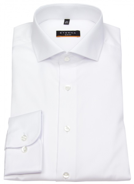 Eterna Hemd - Slim Fit - Cover Shirt - blickdicht - weiß - extra langer 72cm Arm - 8817 F182 00 Al=72 
